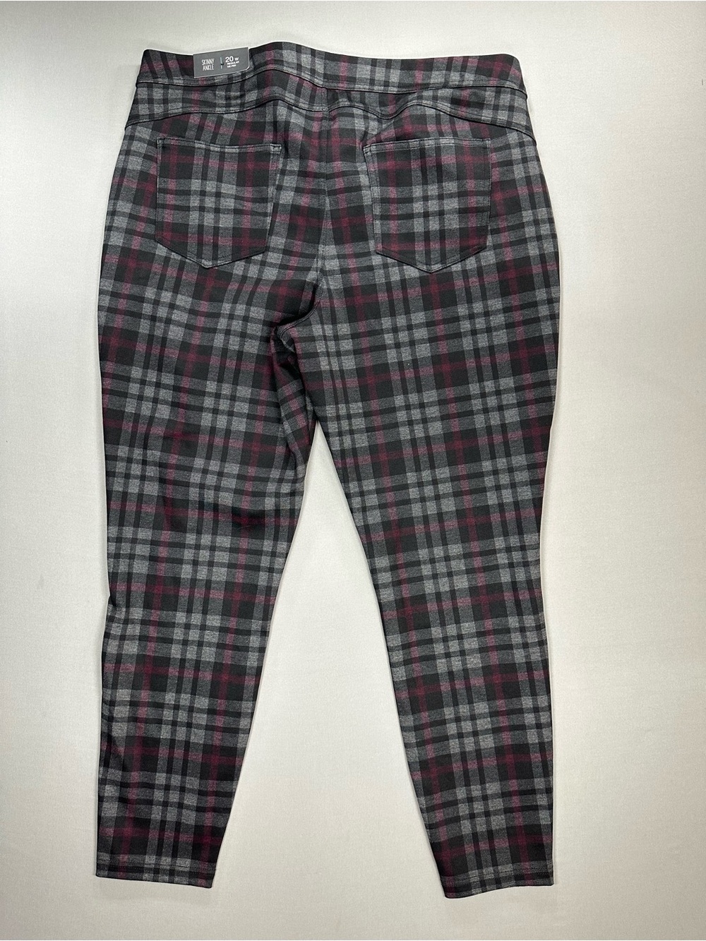 NWT Maurices Skinny Ankle Mid Rise Plaid Pants, Stretch - Womens 20W Regular - Picture 10 of 16